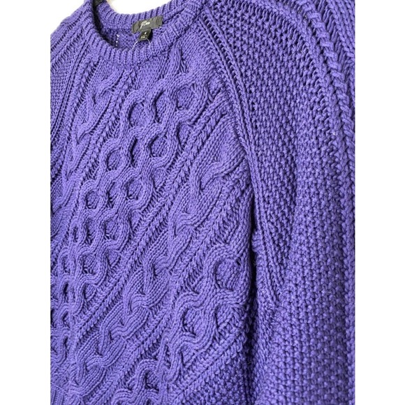 J. Crew Diagonal Chunky Cable Knit Sweater Size Small NWT - Picture 3 of 6
